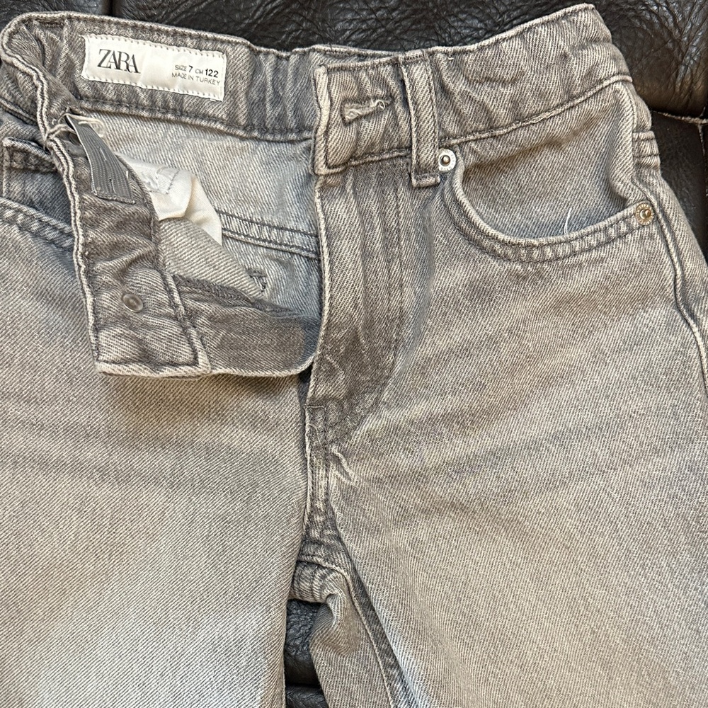 Zara girls Gray Jeans sz 7